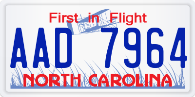 NC license plate AAD7964