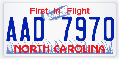 NC license plate AAD7970