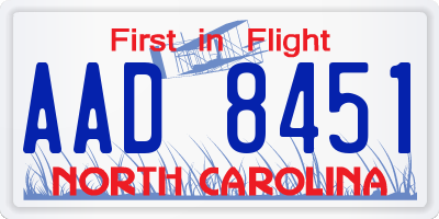 NC license plate AAD8451