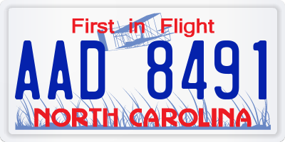 NC license plate AAD8491