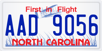 NC license plate AAD9056