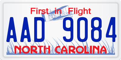 NC license plate AAD9084