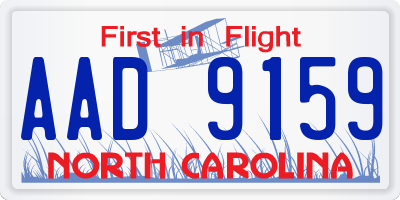 NC license plate AAD9159