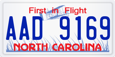 NC license plate AAD9169