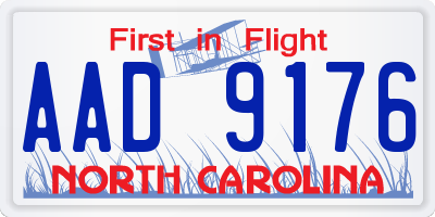 NC license plate AAD9176