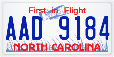 NC license plate AAD9184