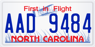 NC license plate AAD9484
