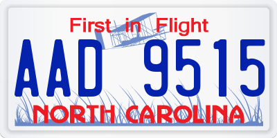 NC license plate AAD9515