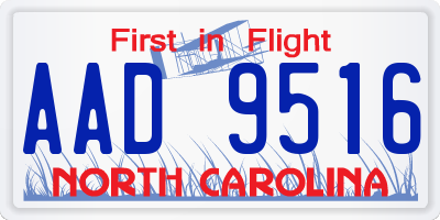 NC license plate AAD9516