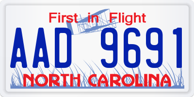 NC license plate AAD9691