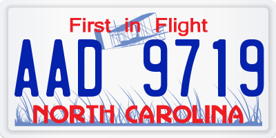 NC license plate AAD9719