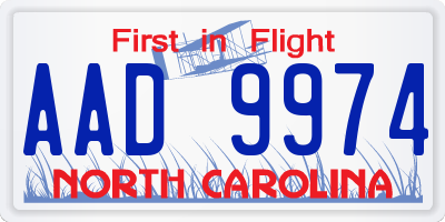 NC license plate AAD9974