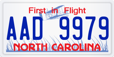 NC license plate AAD9979