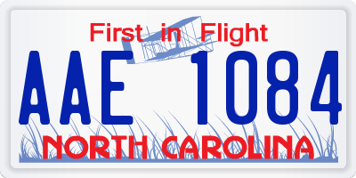 NC license plate AAE1084
