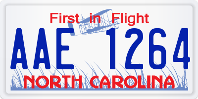 NC license plate AAE1264