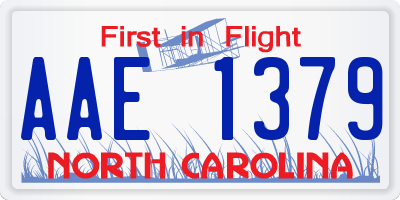 NC license plate AAE1379
