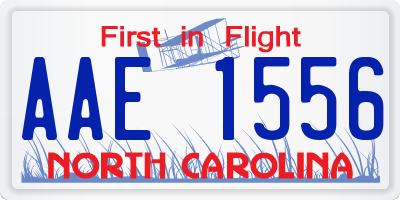 NC license plate AAE1556