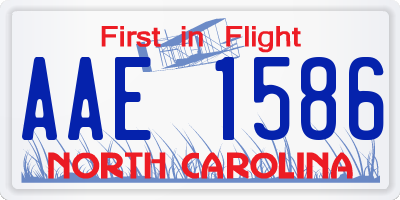 NC license plate AAE1586