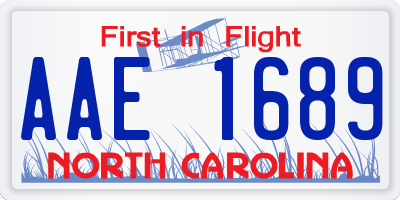 NC license plate AAE1689