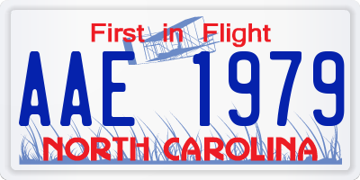 NC license plate AAE1979