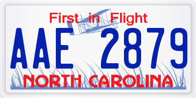 NC license plate AAE2879