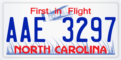 NC license plate AAE3297