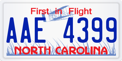NC license plate AAE4399