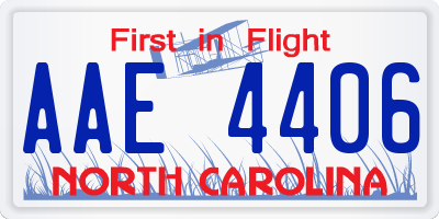 NC license plate AAE4406