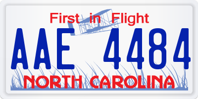 NC license plate AAE4484
