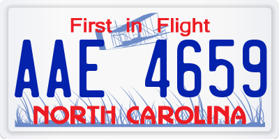 NC license plate AAE4659