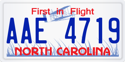 NC license plate AAE4719