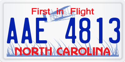 NC license plate AAE4813