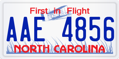 NC license plate AAE4856