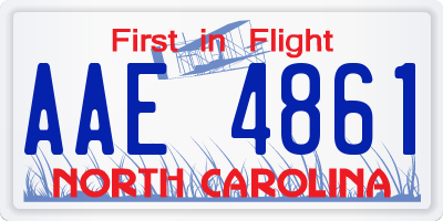 NC license plate AAE4861