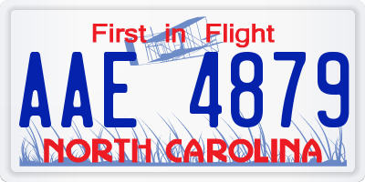 NC license plate AAE4879