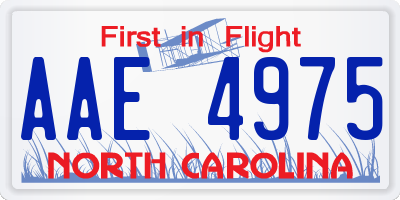 NC license plate AAE4975