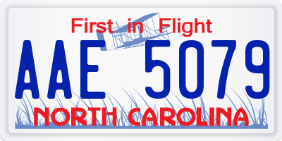 NC license plate AAE5079