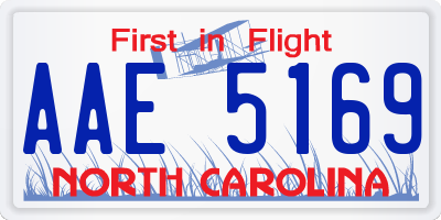 NC license plate AAE5169