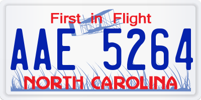 NC license plate AAE5264