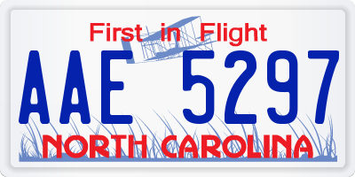 NC license plate AAE5297