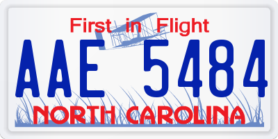 NC license plate AAE5484