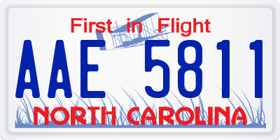 NC license plate AAE5811