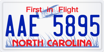 NC license plate AAE5895