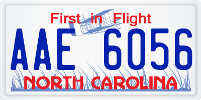 NC license plate AAE6056