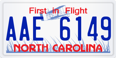 NC license plate AAE6149
