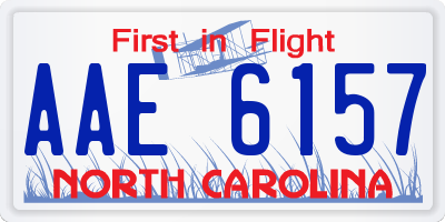 NC license plate AAE6157