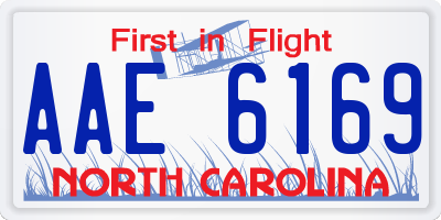 NC license plate AAE6169