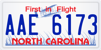 NC license plate AAE6173