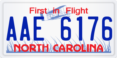 NC license plate AAE6176