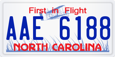 NC license plate AAE6188